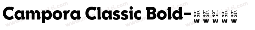 Campora Classic Bold字体转换
